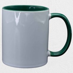 Alternative view of 11oz Ceramic Two Tone Mug Green