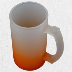 Alternative view of 16oz Beer mug orange frosted (set of 2)