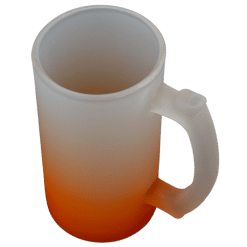 16oz Beer mug orange frosted (set of 2)