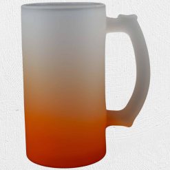 Alternative view of 16oz Frosted Beer Mug Set Orange