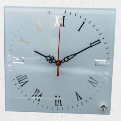 Alternative view of 20x20cm Mirror Glass Clock with Roman Numerals