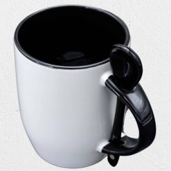 Alternative view of Ceramic Mug with Spoon Black