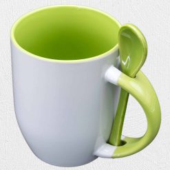 Alternative view of Ceramic Mug with Spoon Lime Green