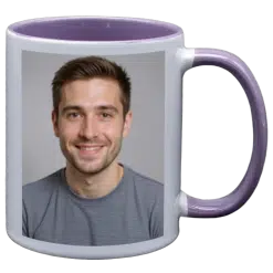 Alternative view of Mug (Purple; Two Tone; 11oz; Ceramic)