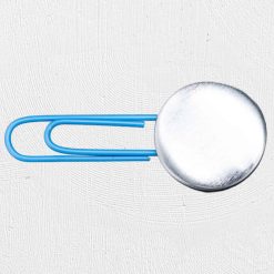 Alternative view of 25mm Paper Clip Badge Blue