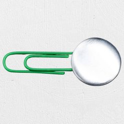 Alternative view of 25mm Paper Clip Badge Green