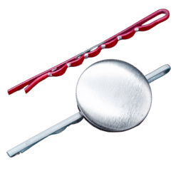 Badge hair pin (25mm; Red; 10pack)  Button Badge