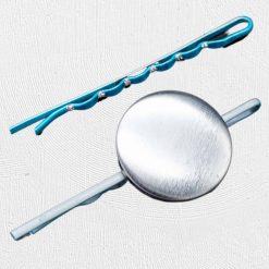 Alternative view of Badge hair pin (25mm; Turquoise; 10pack)  Button Badge