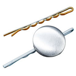 Badge hair pin (25mm; Yellow; 10pack)  Button Badge