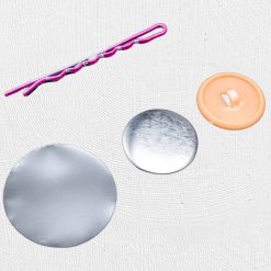 Alternative view of 25mm Hair Pin Badge Pink