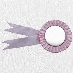 Alternative view of 50mm Rosette Button Badge Pink