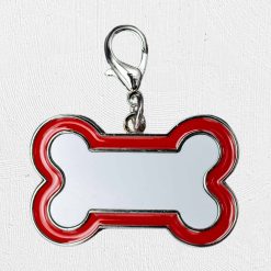 Alternative view of Bone Dog Tag Red