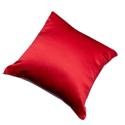 Cushion (White/Red; With inner; 34cmx34cm)