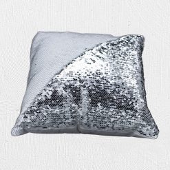 Alternative view of Sequin Cushion Silver