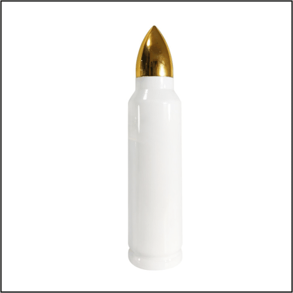 White 1000ml bullet flask Stainless – Sublimation Supplies Online Shop