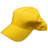 Cap (Yellow; Plastic clip; 5 Panel; 100% Polyester)