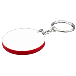 Keyring (Polymer; Red edge; Round; 4.9cm; Each)