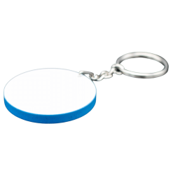 Keyring (Polymer; Blue edge; Round; 4.9cm; Each)
