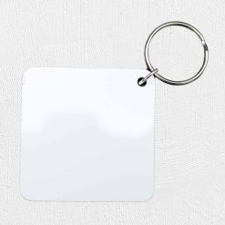 Alternative view of 50x50mm Square MDF Keyring 018