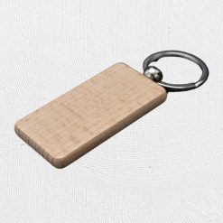 Alternative view of Rectangle Wooden Engraving Keyring