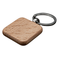 Keyring 18 (Square; Engraving; Wood; 36mmx36m; Each)