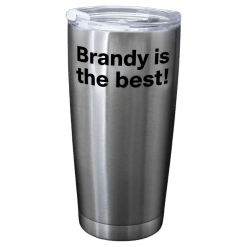 Alternative view of Tumbler (Brandy; Silver; Sublimation; 17oz; Stainless Steel; Double Walled)