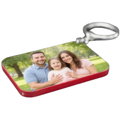 Alternative view of Keyring (Polymer; Red edge; 4.8cm x 6.7cm; Each)