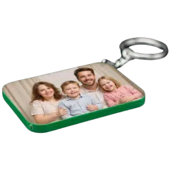 Alternative view of Keyring (Polymer; Green edge; 4.8cm x 6.7cm; Each)