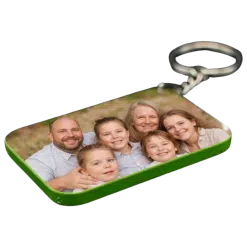 Alternative view of Keyring (Polymer; Lime Green edge; 4.8cm x 6.7cm; Each)