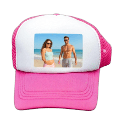 Alternative view of Cap (Truck; Pink/White, Mesh back)