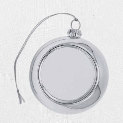 Alternative view of 8cm Acrylic X-Mas Bauble Silver