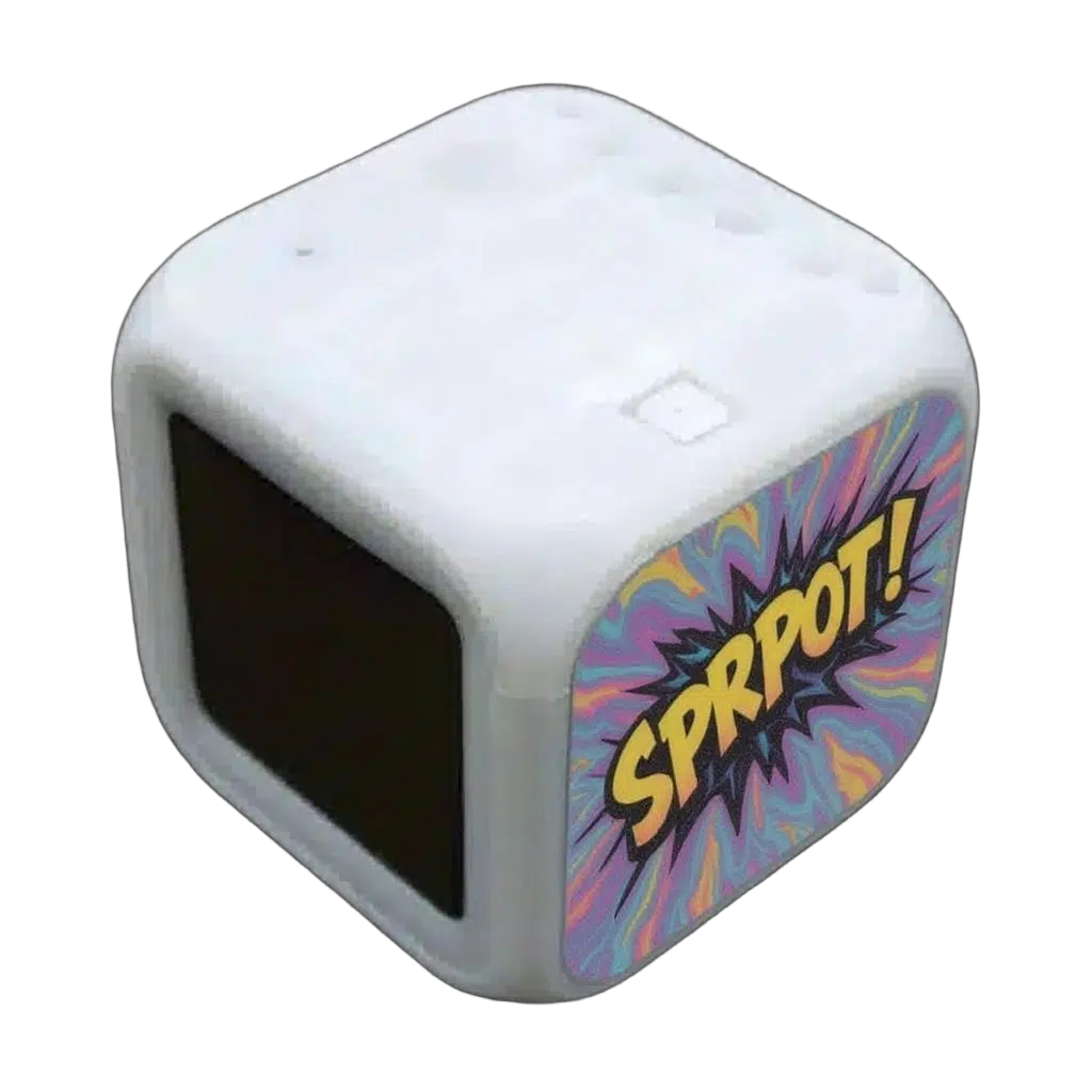 Alternative view of Digital Polymer Cube Clock