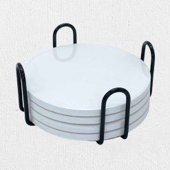 Alternative view of Round Ceramic Coaster Set