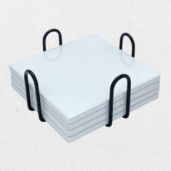 Alternative view of Square Ceramic Coaster Set