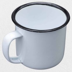 Alternative view of 8cm Black Rim Enamel Mug