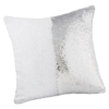 White Sequin Cushion with inner (Fabric)