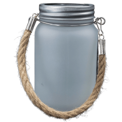 Mason Jar(Glass; Frosted; Solar; 13.5cm x 8cm)