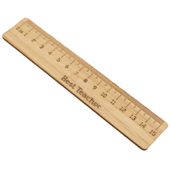 Alternative view of Ruler (Bamboo; 15cm)