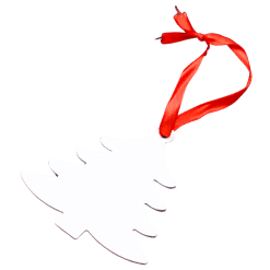 Christmast Decoration (Tree; White; Aluminium; Double Sided; 8cmx8cm)