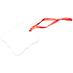 Christmast Decoration (Display; White; Aluminium; Double Sided; 7.5cmx7.5cm)