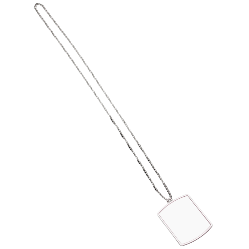 White sublimation army dog tag with ball chain aluminium blank West Rand Sublimation