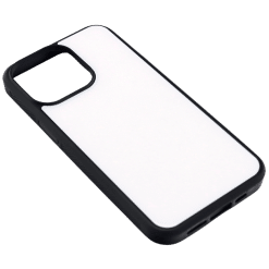 Black iPhone 13 Pro sublimation phone case with tempered glass insert plate West Rand Sublimation