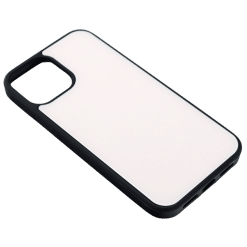Black iPhone 12 and iPhone 12 Pro sublimation phone case with tempered glass insert plate West Rand Sublimation