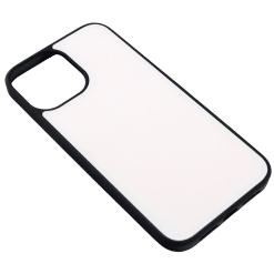 Black iPhone 12 Pro Max sublimation phone case with tempered glass insert plate West Rand Sublimation