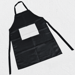 Alternative view of Large Black Apron with White Pocket