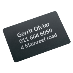 Alternative view of Business Cards (Black; Aluminium; Engraving)