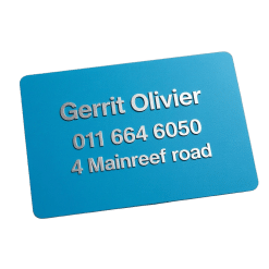 Alternative view of Business Cards (Blue; Aluminium; Engraving)