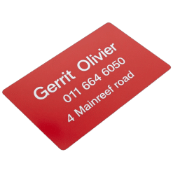 Alternative view of Business Cards (Red; Aluminium; Engraving)