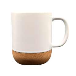 Alternative view of 11oz Cork Base Ceramic Mug White