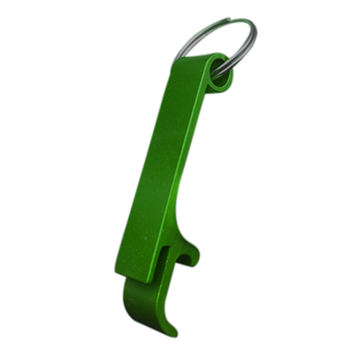 Green aluminium beer opener laser engraving blank both sides West Rand Sublimation